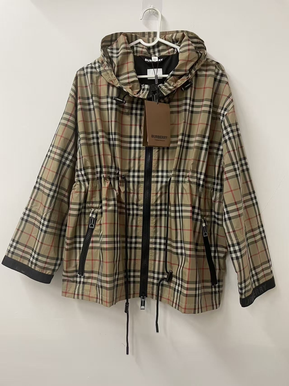 Burberry Bacton Check Hooded Jacket